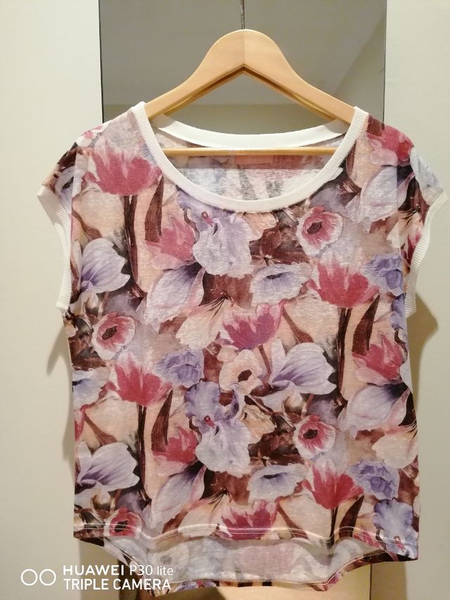 camiseta fina estampada