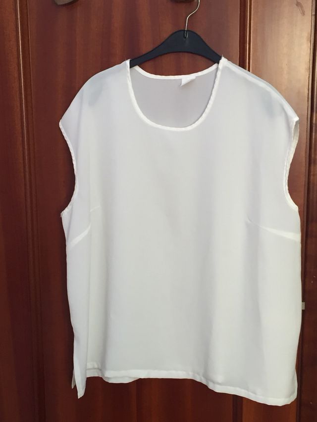 Camisa señora blanca de raso