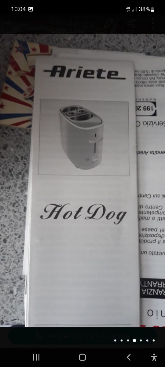 tostadora perritos calientes