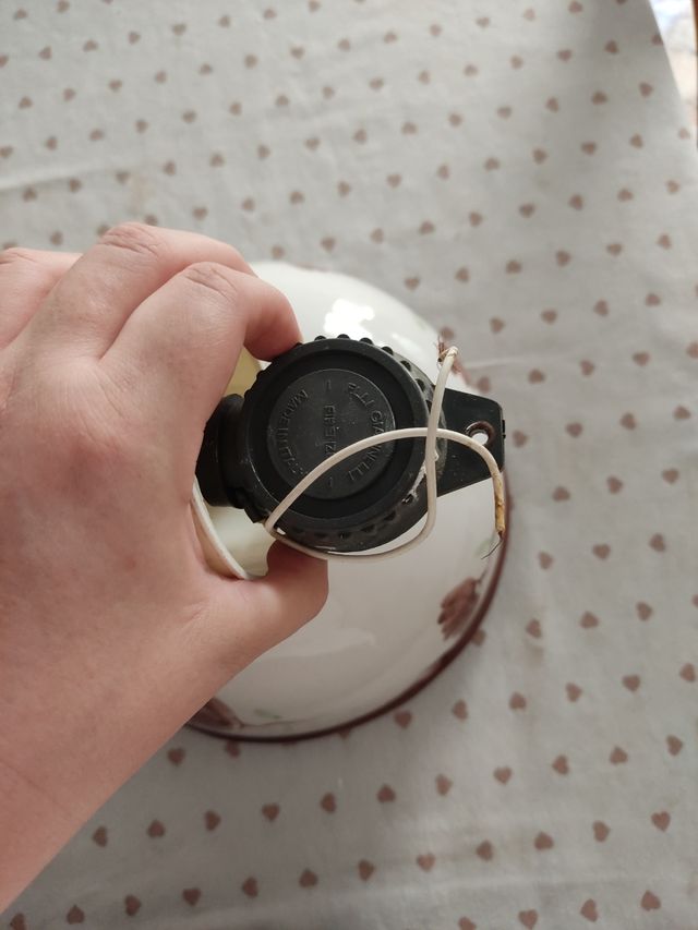 Lámpara sube y baja de cerámica artesanía