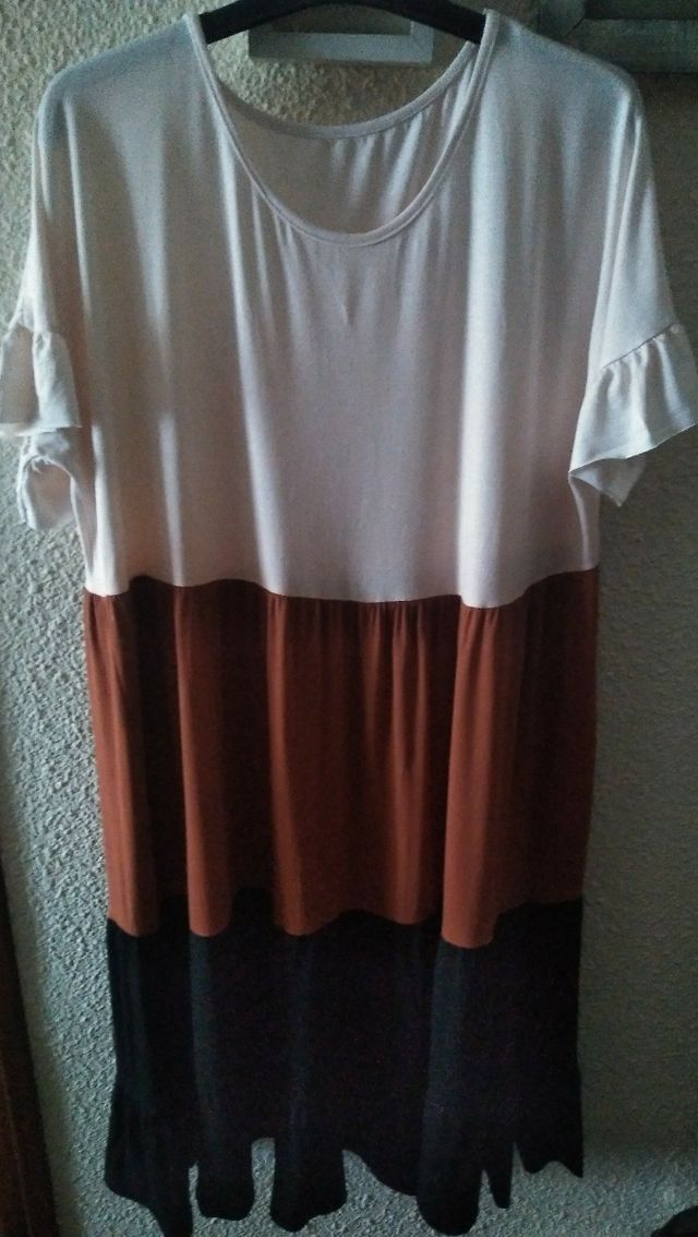 Vestido veraniego,con tres tonos de color talla Xl