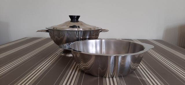 Sopera y ensaladera de acero inox. sin estrenar S