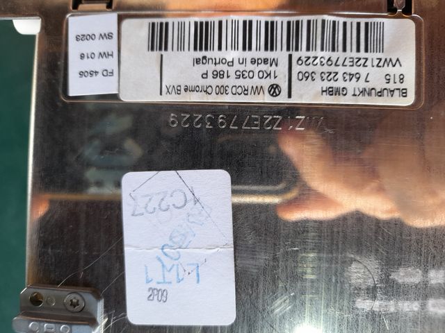 Radio CD de Volkswagen funciona perfectamente