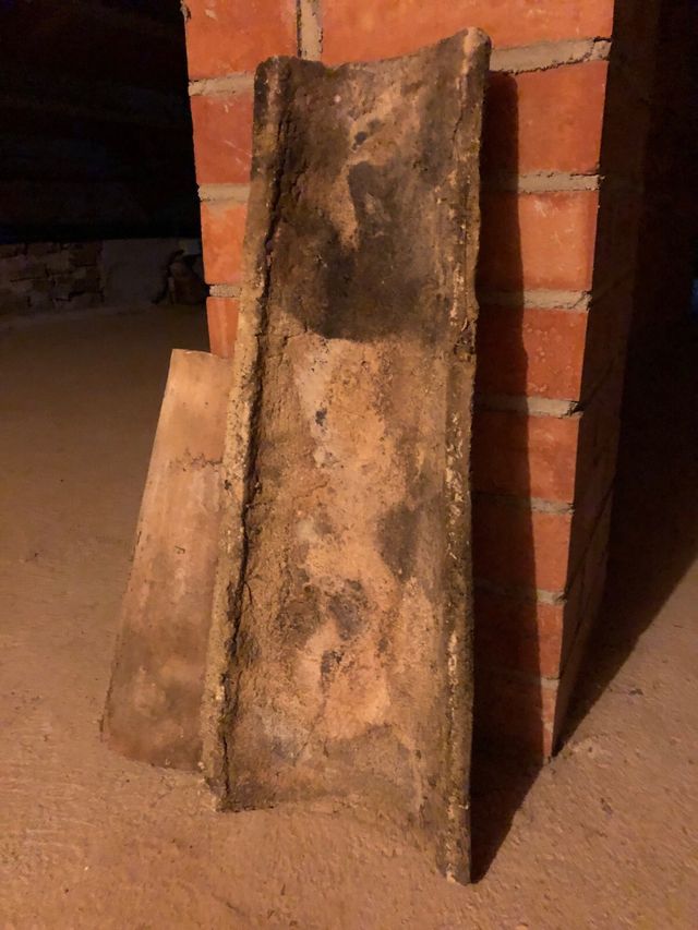 Teja Ceramica antigua Artesana Rustica Brocante