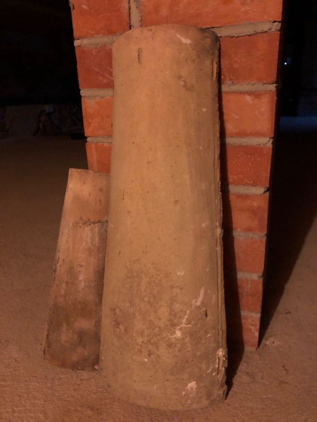 Teja Ceramica antigua Artesana Rustica Brocante