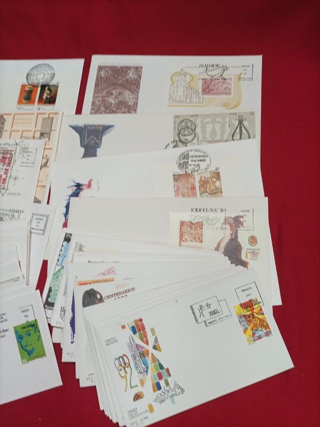 sobres primer día años 1990+1991