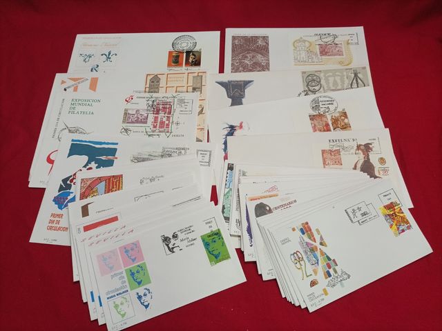 sobres primer día años 1990+1991