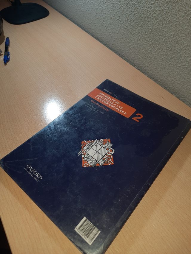 Libro Matemáticas Ciencias Sociales 2 bachillerato