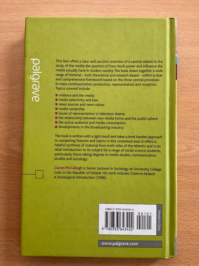 Media Power, Cirian McCullagh