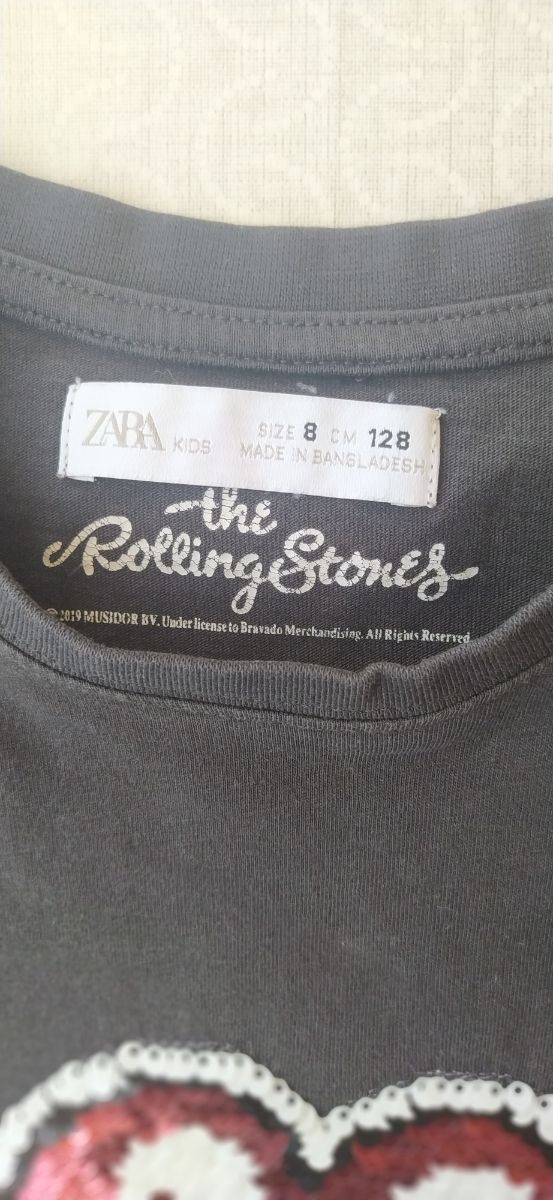 Camiseta Rolling Stones t.8 Zara