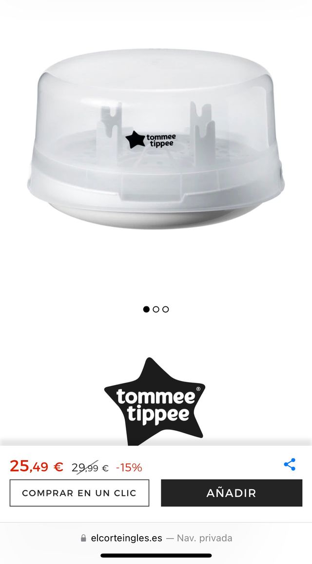 Esterilizador a vapor para microondas