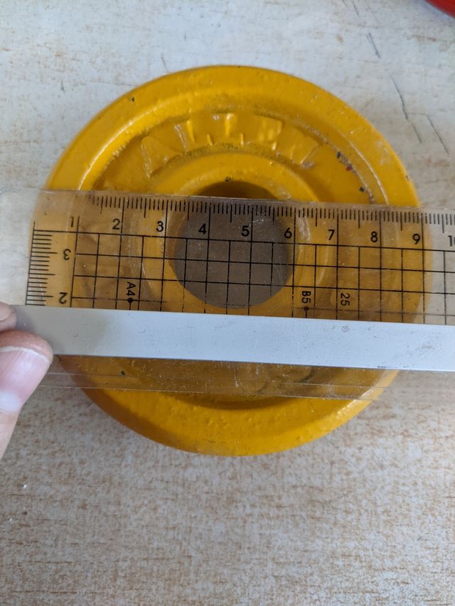 Placas de peso Van Allen 0,5 quilos de diâmetro 3 cm