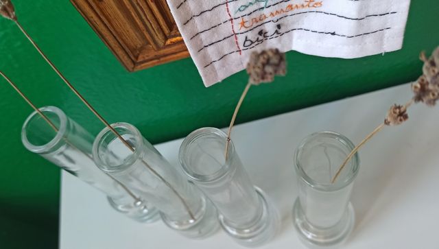 ampolle vintage di vetro decorative