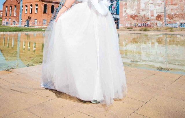 Falda Tul Novia y regalo bata de novia Etam