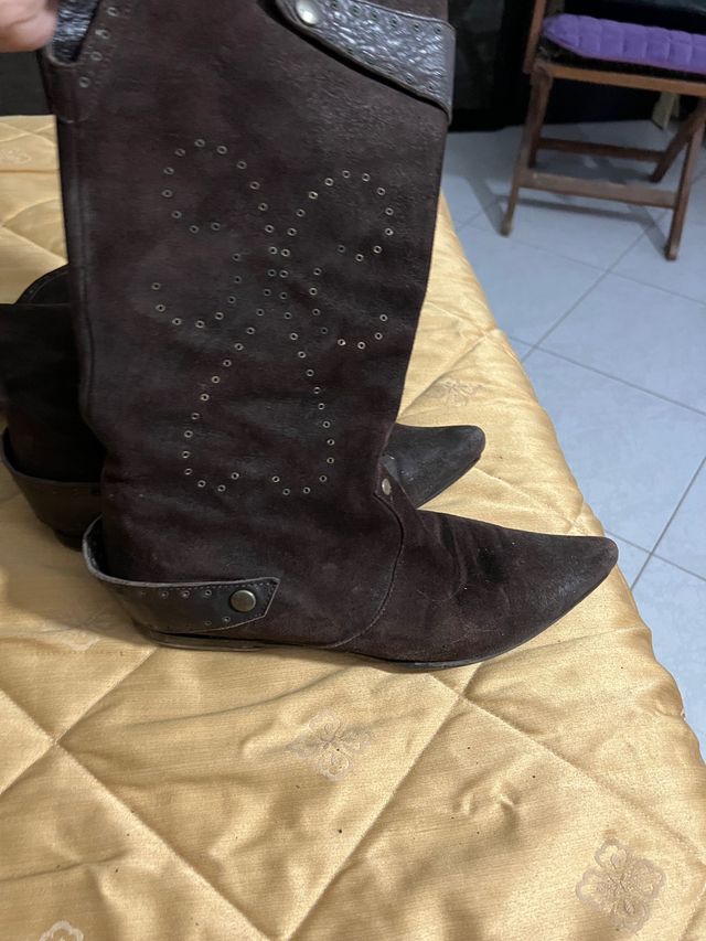 Stivale donna scamosciato