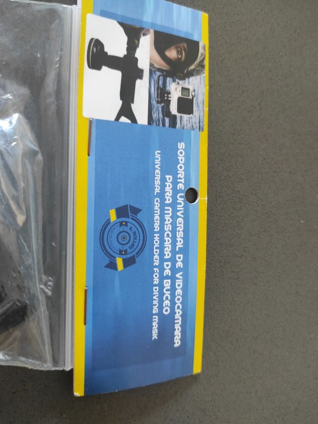 Soporte universal videocámara para máscara buceo