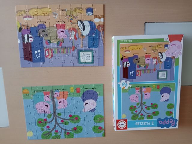 Dos juegos de puzzles de 48 piezas