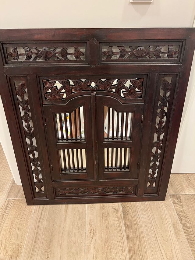 Espejo de madera maciza estilo marroquí
