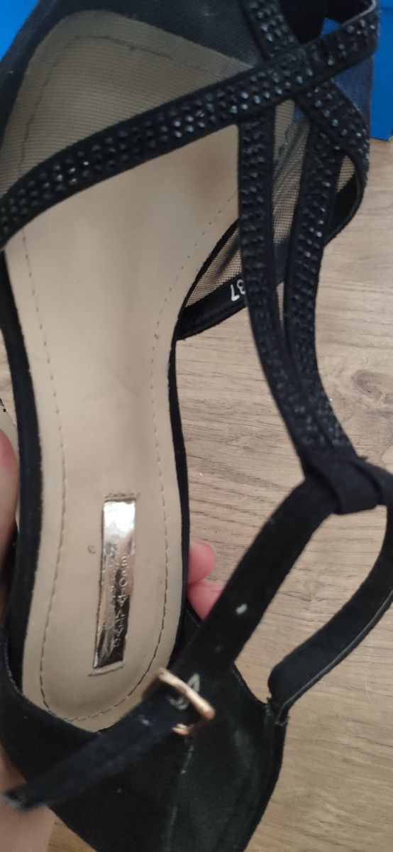 Scarpe con tacco nero Salvatore Glitter