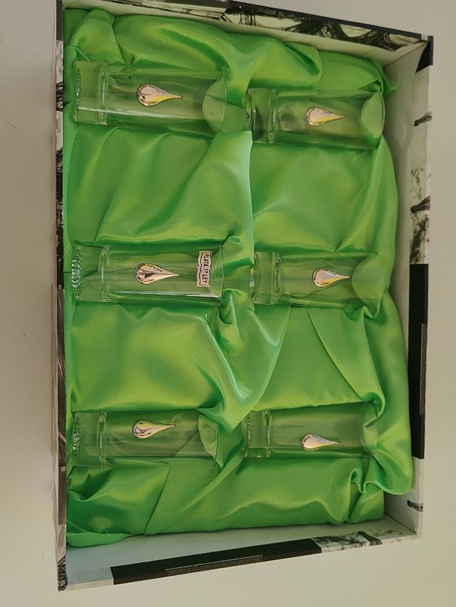 juego de 6 chupitos con plata 1 ley