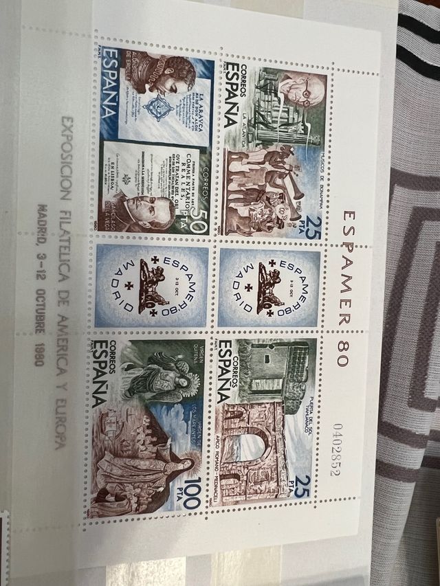 Hoja de sellos ESPAMER 80 (2583) nuevos