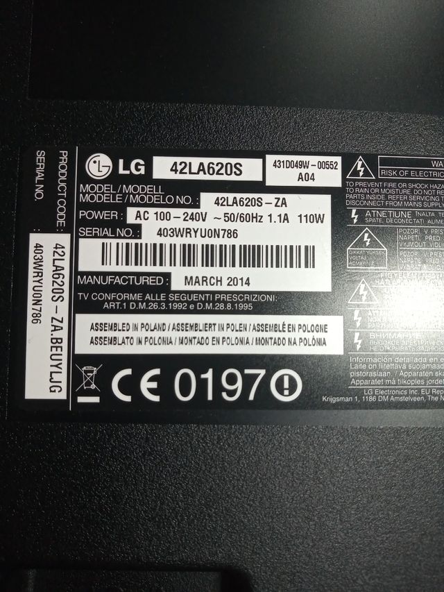 vendo tiras dé LED TVC LG