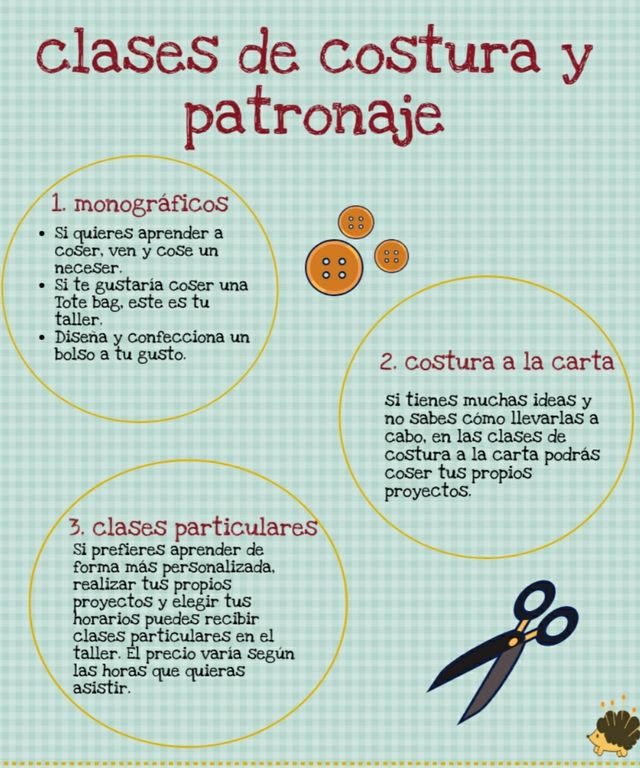 Clases de Costura y Patrones, Patrones...