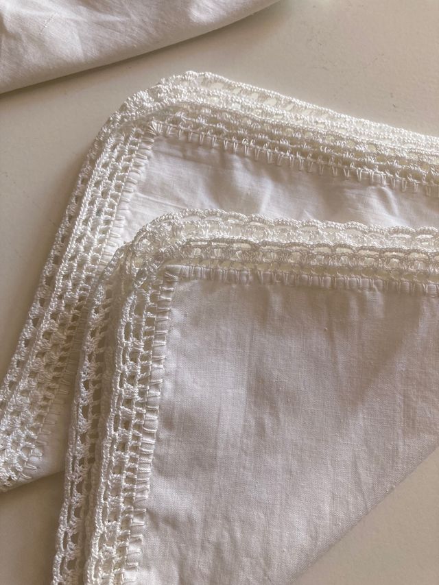 Pañuelos bolsillo hilo ganchillo