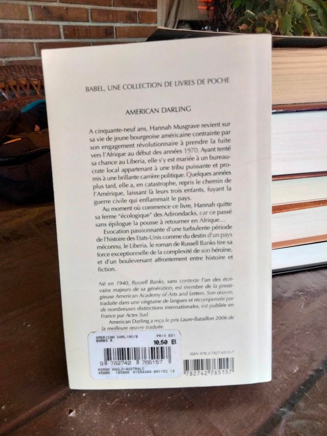 American darling - Russell Banks en francés