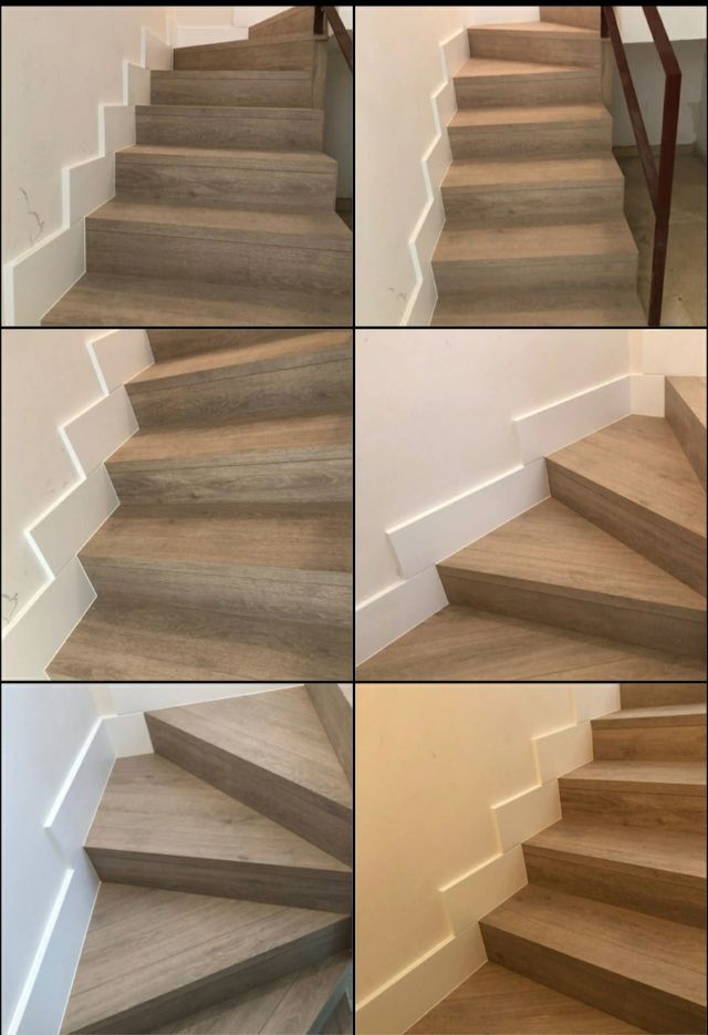 MoNTAJE ESCALERA DE MADERA Y TARIMA