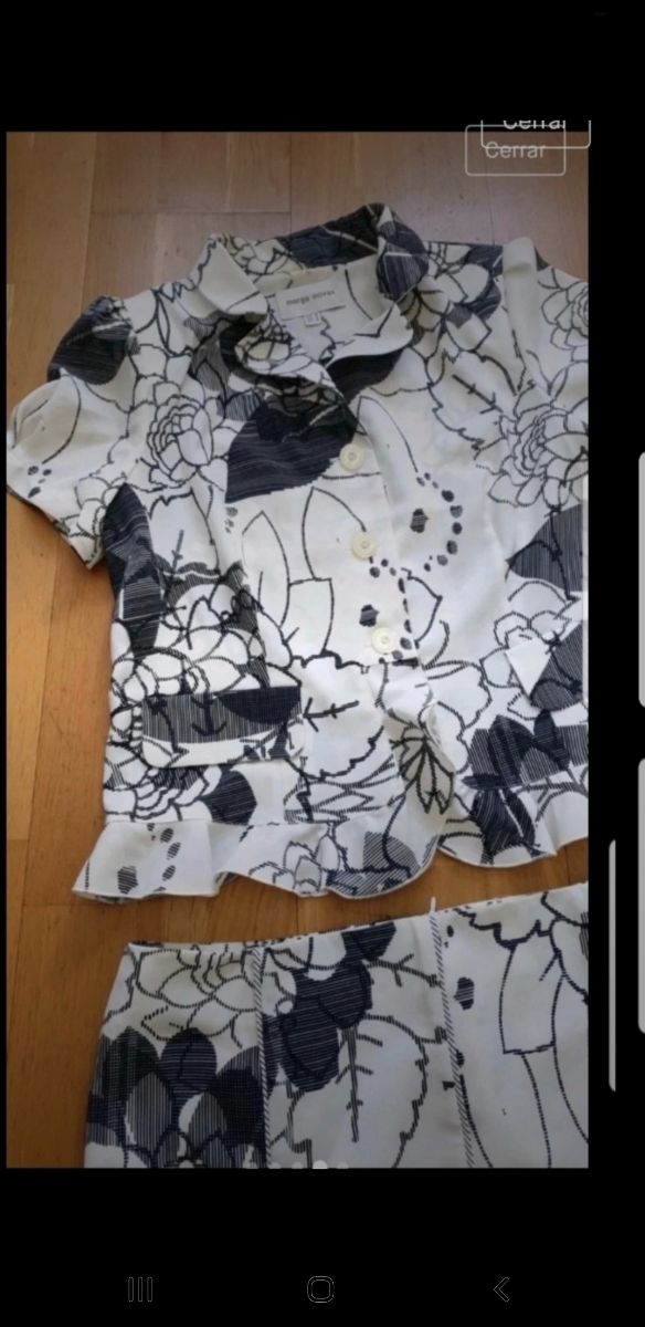 Conjunto falda midi y blusa