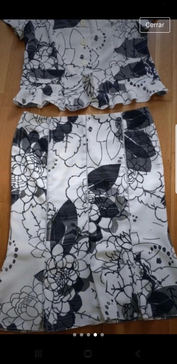 Conjunto falda midi y blusa