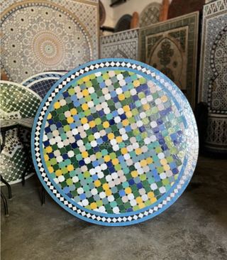mesa de mosaico  artesanal