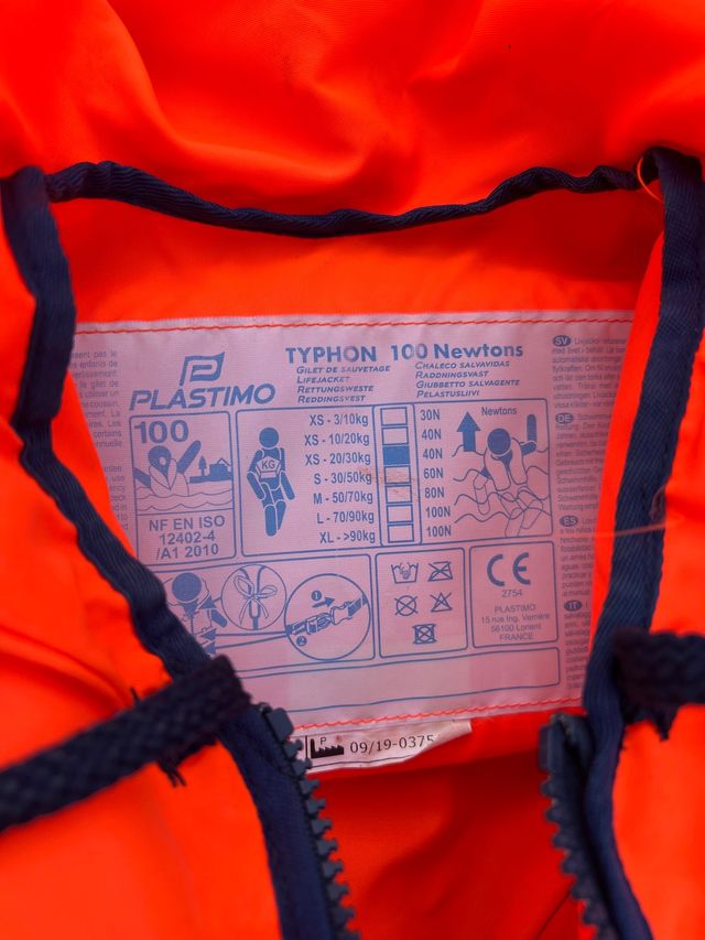 Chaleco salvavidas homologado