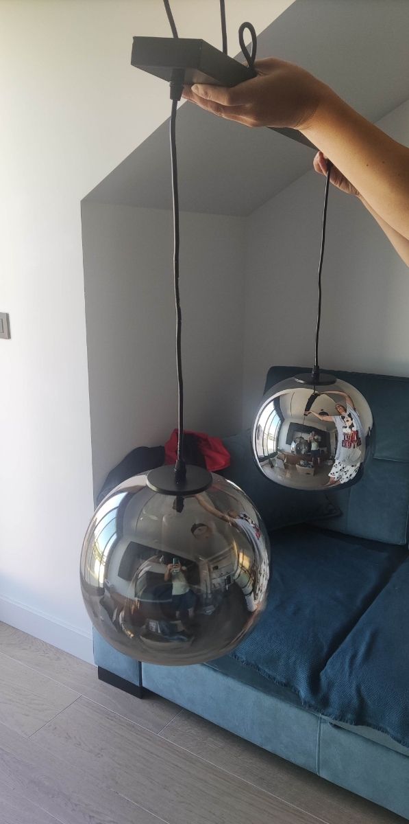 Lampara 2 tulipas cristal