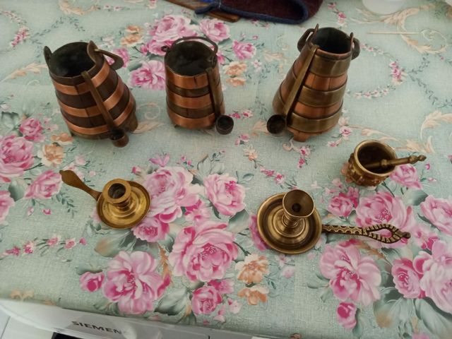 antiguas miniaturas de cobre