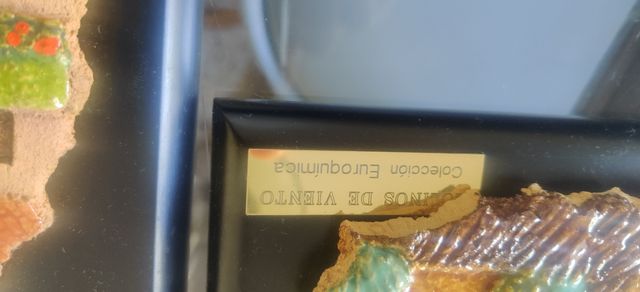 Juego de 4 cuadros de cerámica