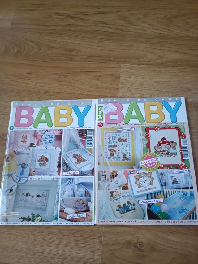 lote 2 revistas de punto de cruz