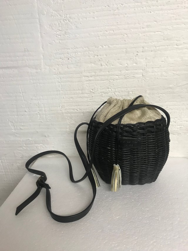 Bolso Bombonera Piel de mar Negro