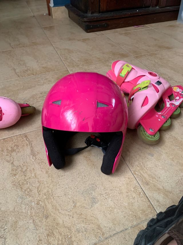 Patines en línea con casco y bolsa