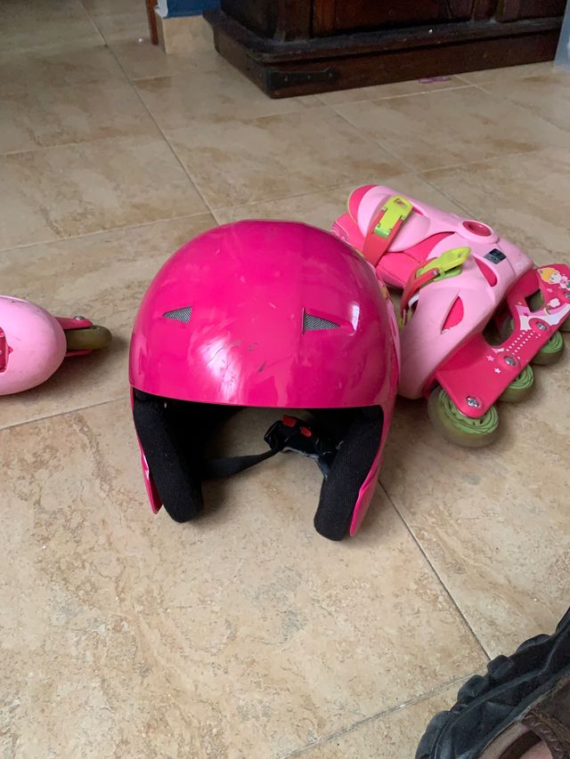 Patines en línea con casco y bolsa