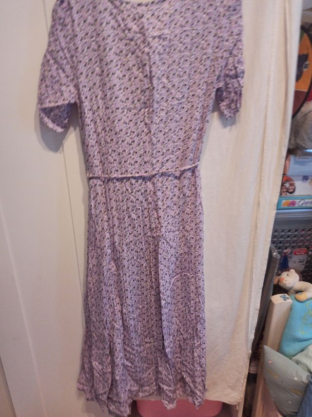 vestido largo morado sfera talla S