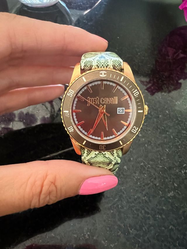 Reloj de acero chapado en oro rosa de Just Cavalli