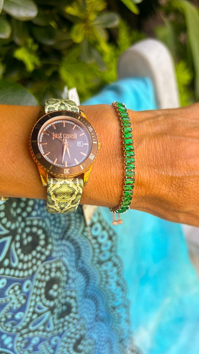 Reloj de acero chapado en oro rosa de Just Cavalli