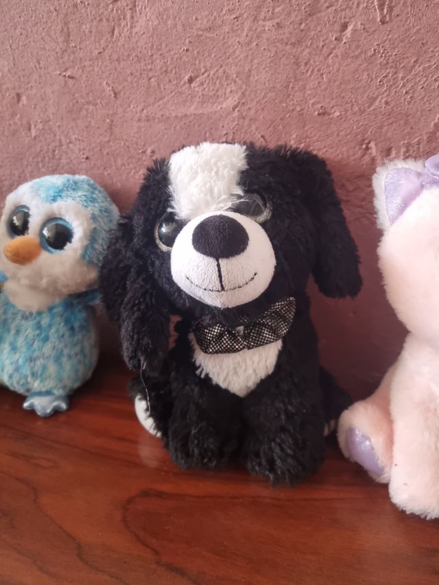 peluches ojos purpurina, varios tamaños
