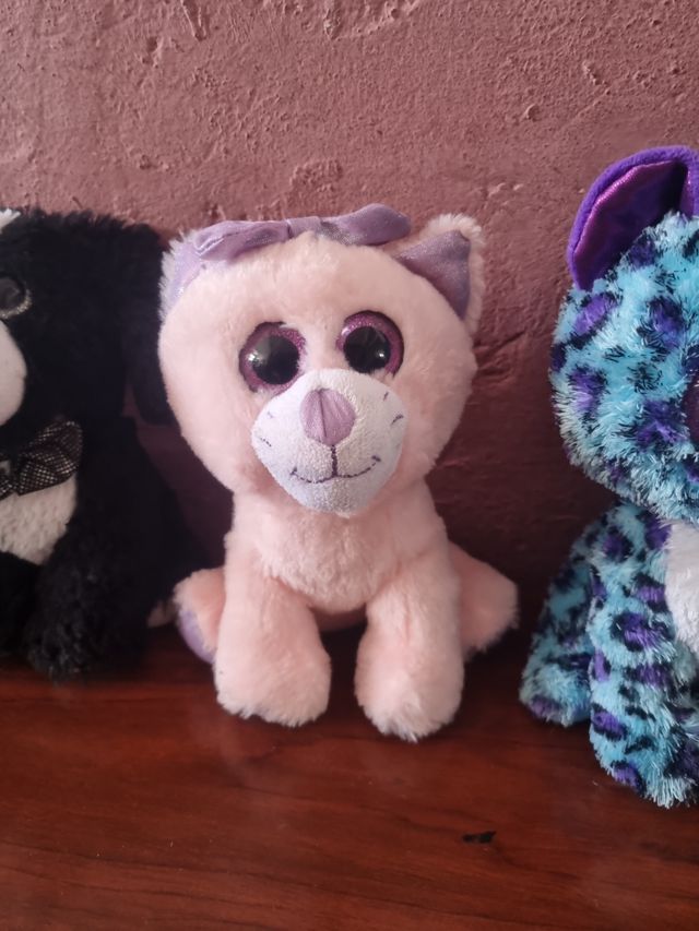 peluches ojos purpurina, varios tamaños