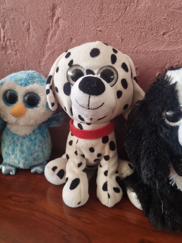 peluches ojos purpurina, varios tamaños