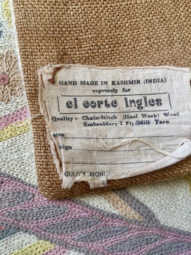 Alfombra hecha a mano, Kashmir, India