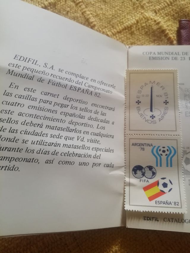 Coleccion sellos mundial futbol España 82