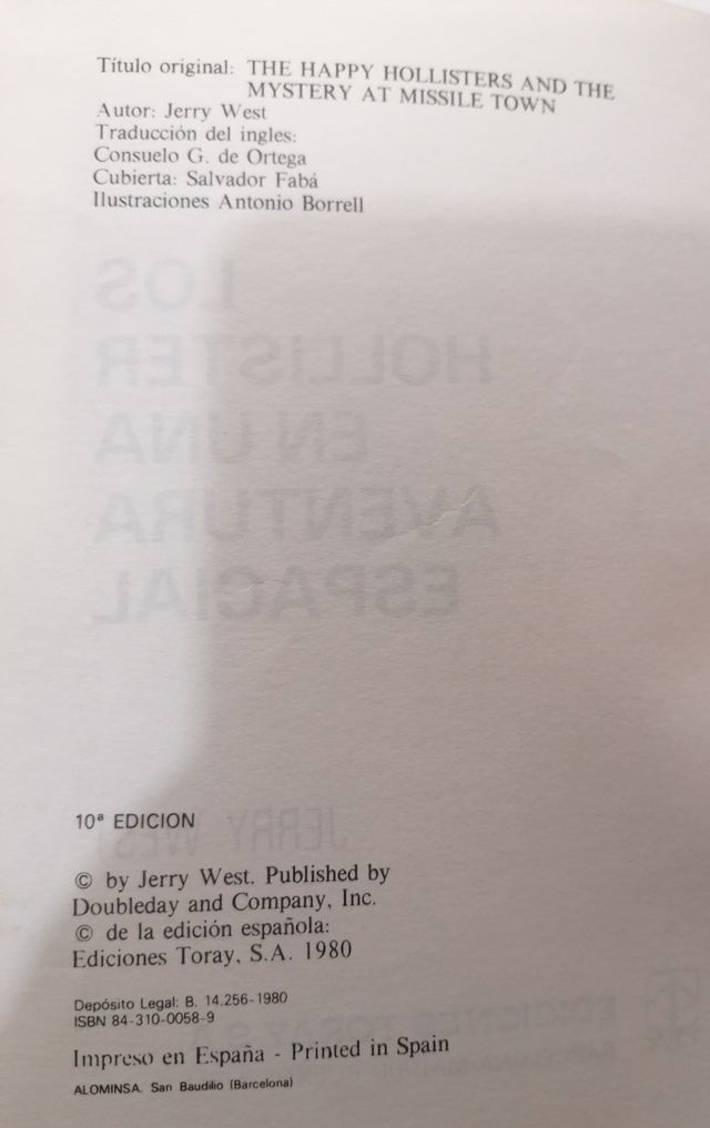 Libro: Los Hollister en una aventura espacial.